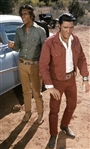 Elvis Presley Stay Away Joe Film Production Worn Red Wine Denim Jacket